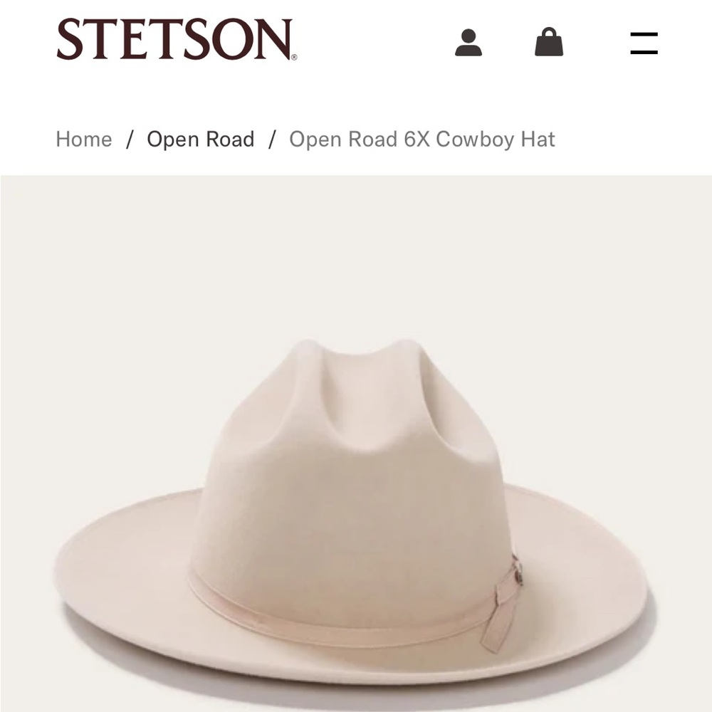 Stetson Open Road 6X Hat; Silverbelly Cowboy Hat